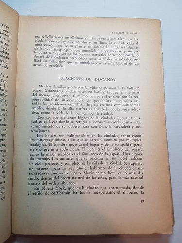 Imagen 8 de 10 de Antiguo Libro La Cabeza De Goliat Estrada 1957 47n 121