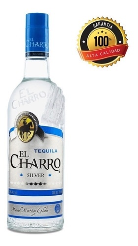 Tequila Economico El Charro Silver - mL a $108