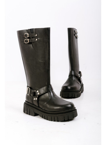 Botas Montar Mujer Estribo Hebillas Plataforma Cierre India