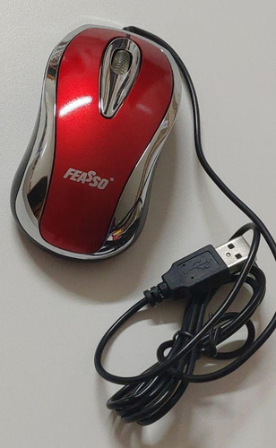 Mouse Óptico Usb 1000dpi 3 Botões Famo-09 Usb Feasso