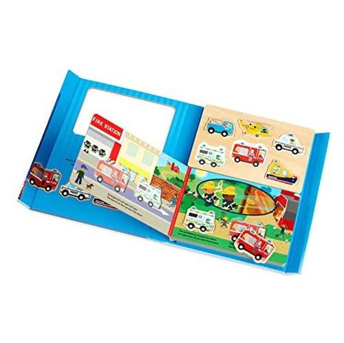 Melissa Amp; Doug Book Amp; Puzzle Juego: En La Mbqdw