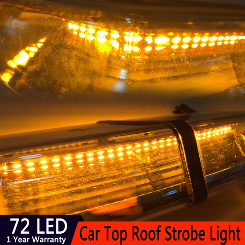 Luz De Advertencia Intermitente De Techo De Coche 72led N
