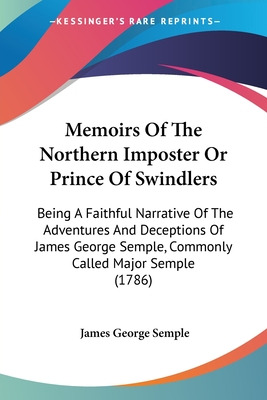 Libro Memoirs Of The Northern Imposter Or Prince Of Swind...