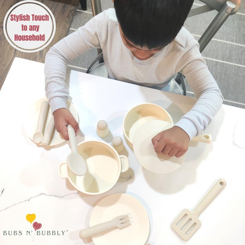 Juego De Cocina De Silicona Para Niños, Set 13 Piezas Color