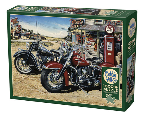 Rompecabezas Estacion De Motocicletas 1000 Pz Cobble Hill Chopper Biker Culture