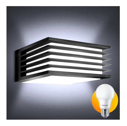 Aplique Pared Led Bidireccional 2 Foco E27-4314 + Lampara