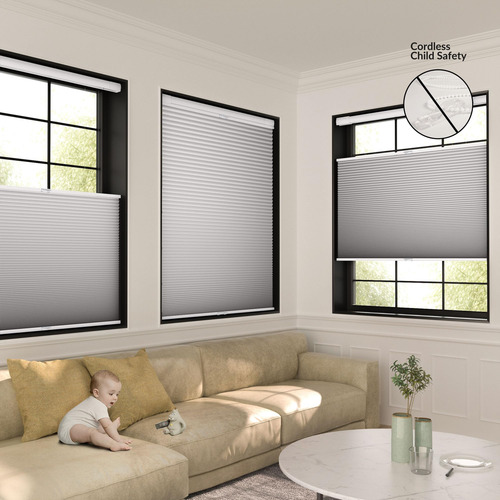 Persianas Celulares Berissa 27x65 Pulgadas Color Blanco Inte Blackout-blanco-listo Para Fabricar