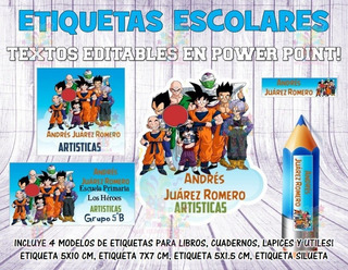 Etiquetas Escolares Dragon Ball | MercadoLibre ???? Etiquetas Escolares Dragon Ball | MercadoLibre ????