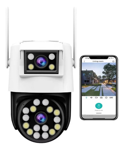 Cámara Wifi Seguridad Ip Exterior Doble Lente Wifi Exterior