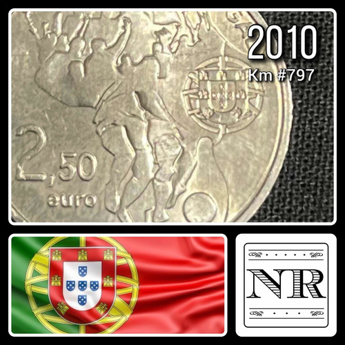 Portugal - 2.50 Euros - Año 2010 - Km #797 - Fifa Mundial