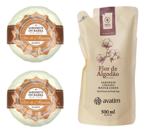 Kit Sabonete Flor De Algodão Avatim