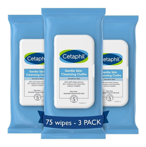 Cetaphil Toallitas Faciales Y Corporales 3 Paquetes De 25 Un