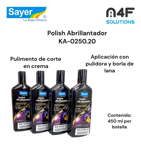 Cera Protectora Automotriz Sayer Ka-0150.20 4 Pza