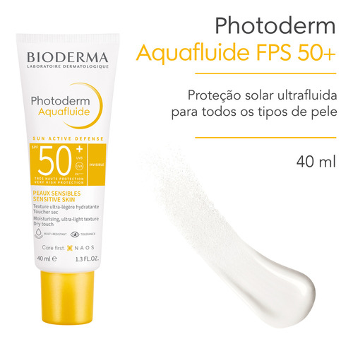 Bioderma photoderm max aquafluide fps 50+ protetor solar facial