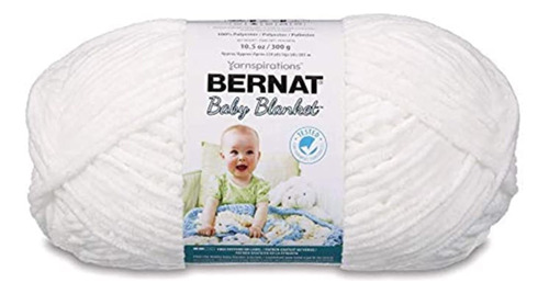 Bernat Baby Blanket Bb White Yarn - 1 Paquete De - Poliéster