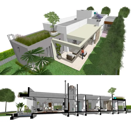Plano De Casa Moderna Medidas Diseño Color 172m2
