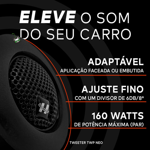Kit Par Mini Tweeter Alta Frênquecia 80w Twp Neo Hurricane