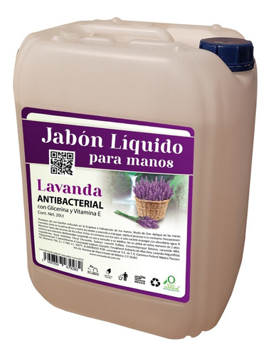 Jabón Líquido Para Manos Lavanda 20 Litros Vivonatural