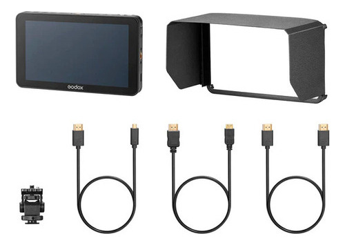 Monitor Táctil Godox Gm6s 4k Ultra Brillante Hdmi 5.5 Color Negro