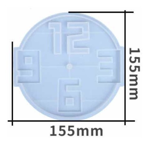 Imagen 2 de 3 de Molde Silicona Resina Brillante Modelo Reloj 15.5 Cm