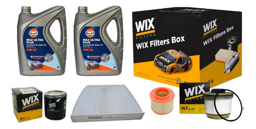 Kit X 4 Filtros Wix + 8 L Aceite Gulf Toyota Hilux 2.5/3.0