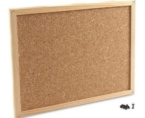 Pizarra De Corcho 40 X 60 Borde De Madera Colgar En Pared