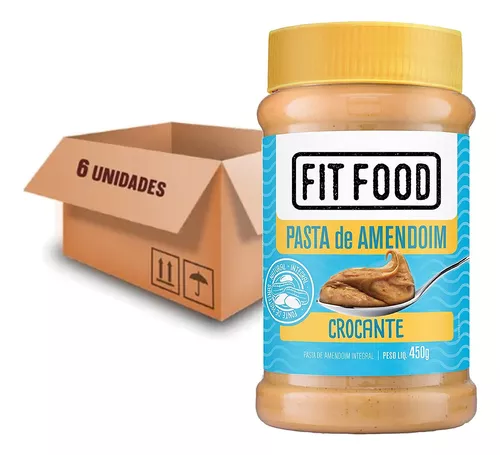 Pasta De Amendoim Crocante Fit Food 450g (6x)