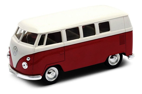 Auto Coleccionable Escala 1:36 Vw Classical Bus 62 Rojo
