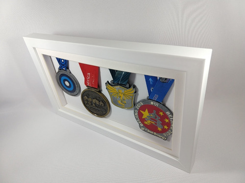 Quadro / Moldura Portamedalha - Box Único 4 Medalhas