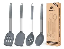 Comprar Juego 4 Utensilios Silicona Espátulas, Cucharas, Torneadores