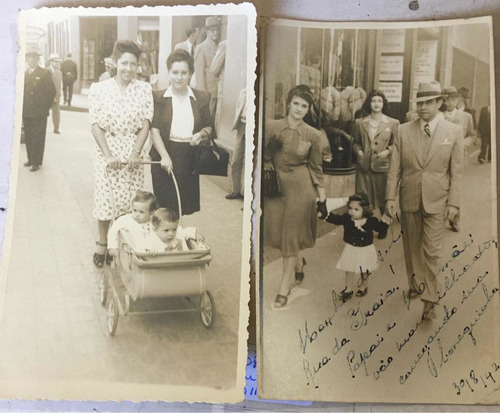 (cx01-lt95) 5 Fotografias Antigas  Crianças Com Família 1942