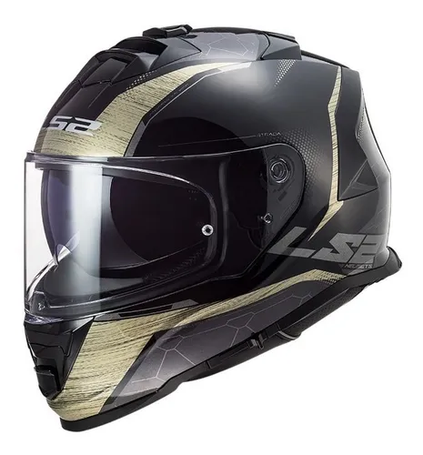 Casco Ls2 Integral Storm Cleasy Ff800 Negro/dorado