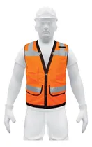 Comprar Chaleco Seguridad Reforzado Naranja Con Bolsas, M 13479
