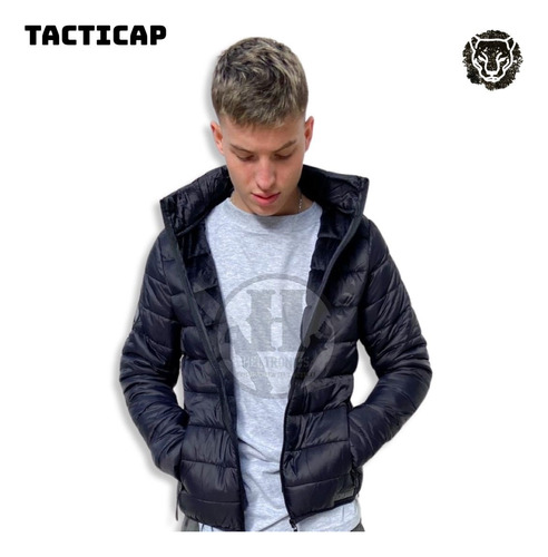 Campera Tacticap Matelaseada Ultra Liviana Compacta Capucha