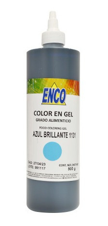 Color Gel Azul Brillante Reposteria 500 Grs. Enco 1131-500