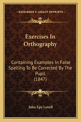 Libro Exercises In Orthography: Containing Examples In Fa...