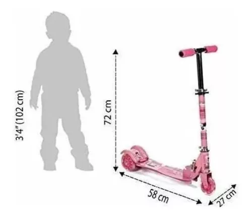 Monopatín Scooter 3 Ruedas Infantil Niño/Niña Reforzado - tecnobel