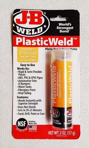 Soldadura En Frio Plasticweld De J-b Weld Para Plasticos. 