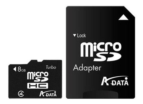 Memoria Sd Adata Microsd Class 4, 8 Gb Ausdh8gcl4-ra1 Memdat