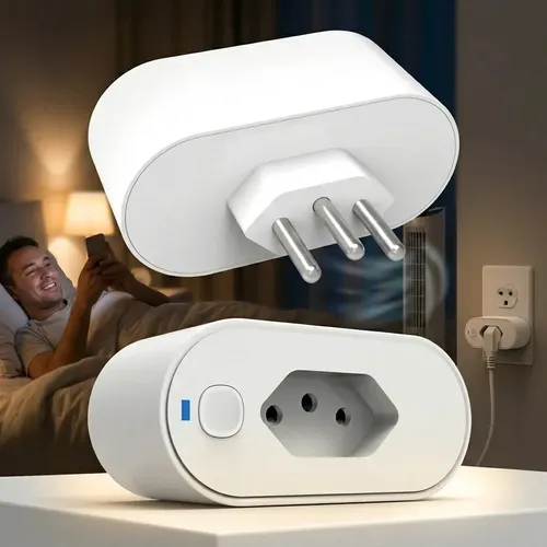 Tomada Inteligente Wifi Smart Plug 16A Bivolt Medidor Consumo Energia Alexa Google Home Tuya Smart Life Controle Remoto Automação Residencial Siri Timer Agenda Rotina Brasiliana Tech