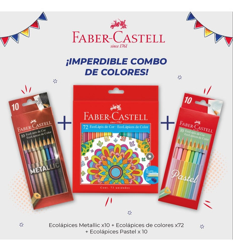 Gran Combo De Lapizes Faber-castel Metalico Pastel Lapiz X72