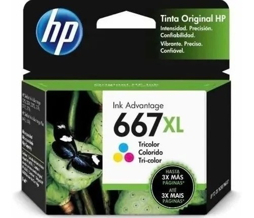 Tinta Original Hp 667xl Color