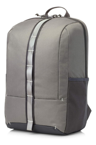 Mochila Hp Commuter Backpack 15.6 Pulgadas Con Reflejante Color Gris Diseño De La Tela Liso