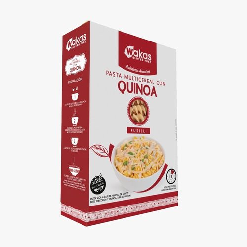 Imagen 1 de 1 de Fideos Wakas Multicereal - Quinoa - 250gr - Sin Tacc 
