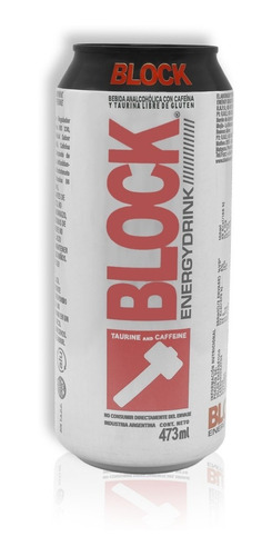 Block Energy Drink Energizante En Lata 473ml Libre De Gluten