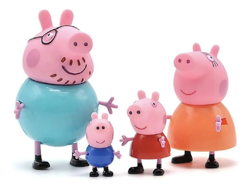 Peppa Pig - 4 Personagens - Família Pig - Dtc