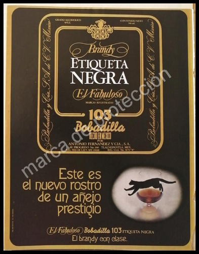Cartel Publicitario Retro Brandy Bobadilla 103 1970s