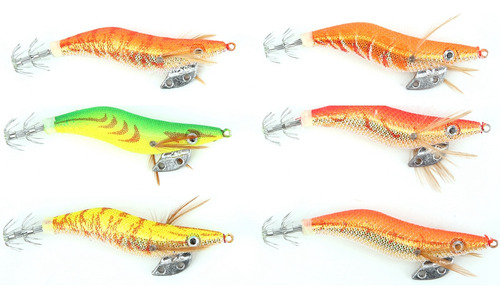 Cebo De Pesca, 6 Unidades, Simulación Marina, Forma De Camar