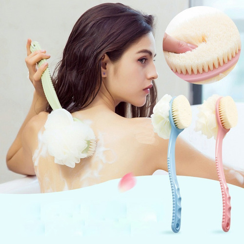 . Cepillo De Baño Ducha Mango Largo Cuerpo Espalda Masaje
