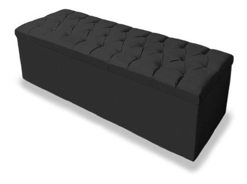 Baulera Pie De Cama Capitone Pana 80cm Calidad Envio Gratis